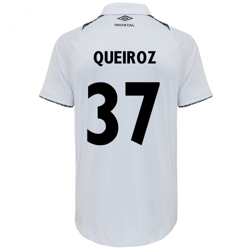 Kinder Du Queiroz #37 Weiß Blau Auswärtstrikot Trikot 2024/25 T-Shirt