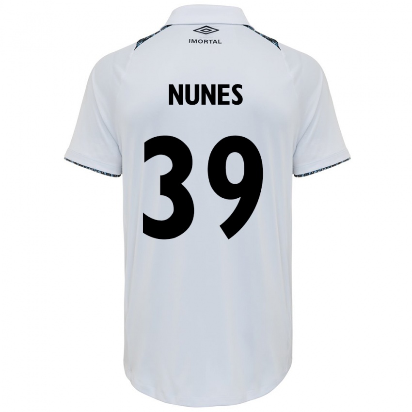 Kinder Gustavo Gomes #39 Weiß Blau Auswärtstrikot Trikot 2024/25 T-Shirt