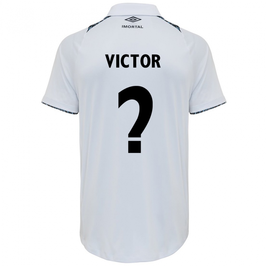 Kinder João Victor Castelo #0 Weiß Blau Auswärtstrikot Trikot 2024/25 T-Shirt