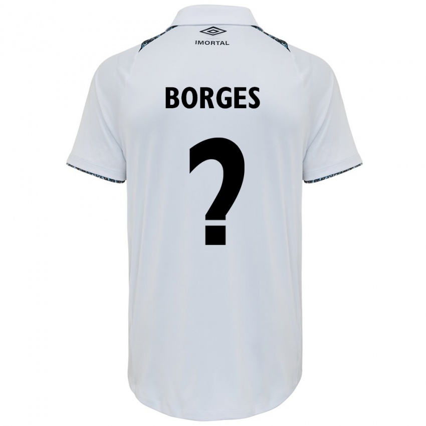 Kinder Nathan Borges #0 Weiß Blau Auswärtstrikot Trikot 2024/25 T-Shirt