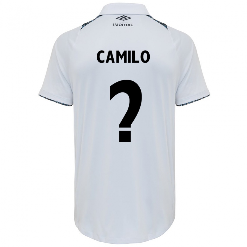 Kinder Lucas Camilo #0 Weiß Blau Auswärtstrikot Trikot 2024/25 T-Shirt