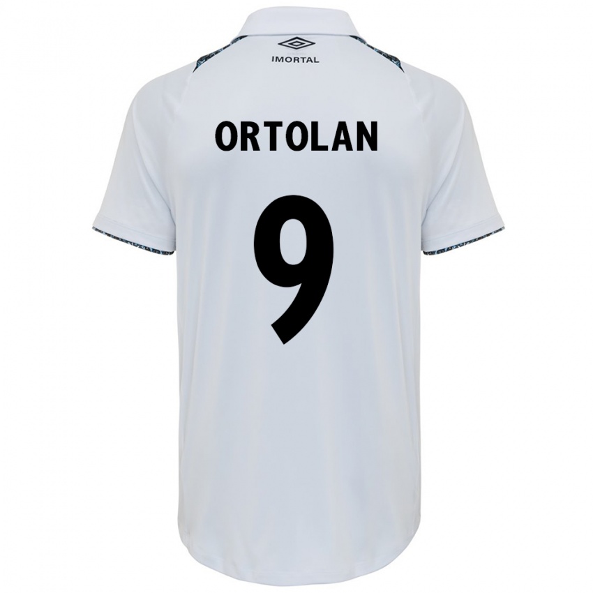 Kinder Dani Ortolan #9 Weiß Blau Auswärtstrikot Trikot 2024/25 T-Shirt