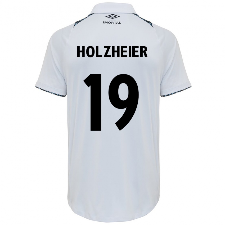 Kinder Agostina Holzheier #19 Weiß Blau Auswärtstrikot Trikot 2024/25 T-Shirt