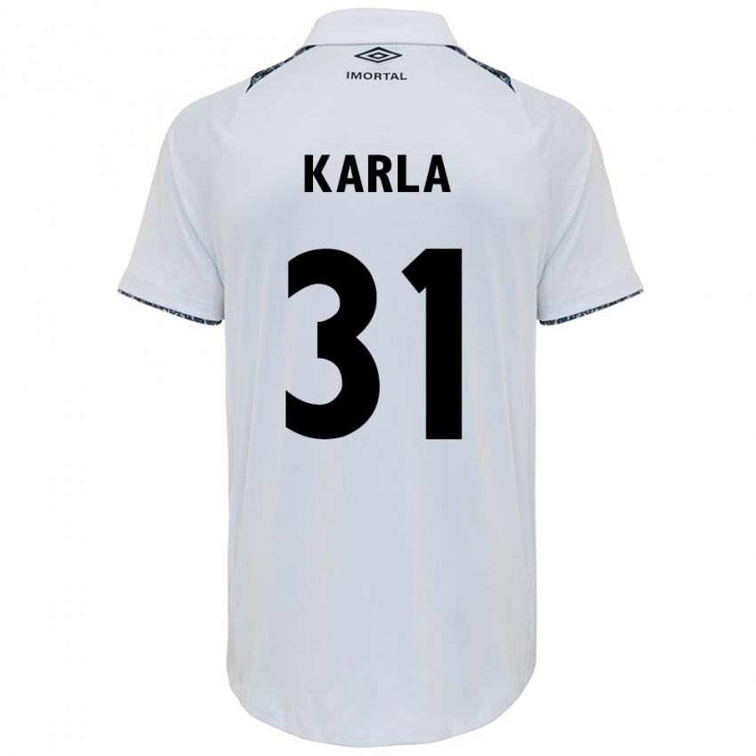 Kinder Emmily Karla #31 Weiß Blau Auswärtstrikot Trikot 2024/25 T-Shirt