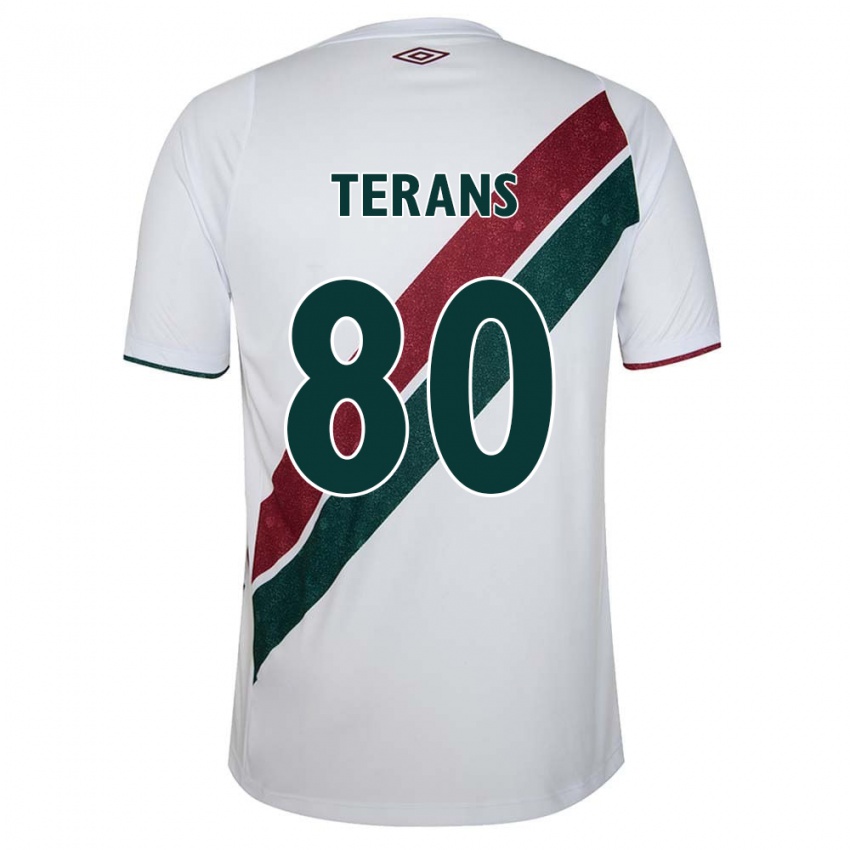 Kinder David Terans #80 Weiß Grün Kastanienbraun Auswärtstrikot Trikot 2024/25 T-Shirt