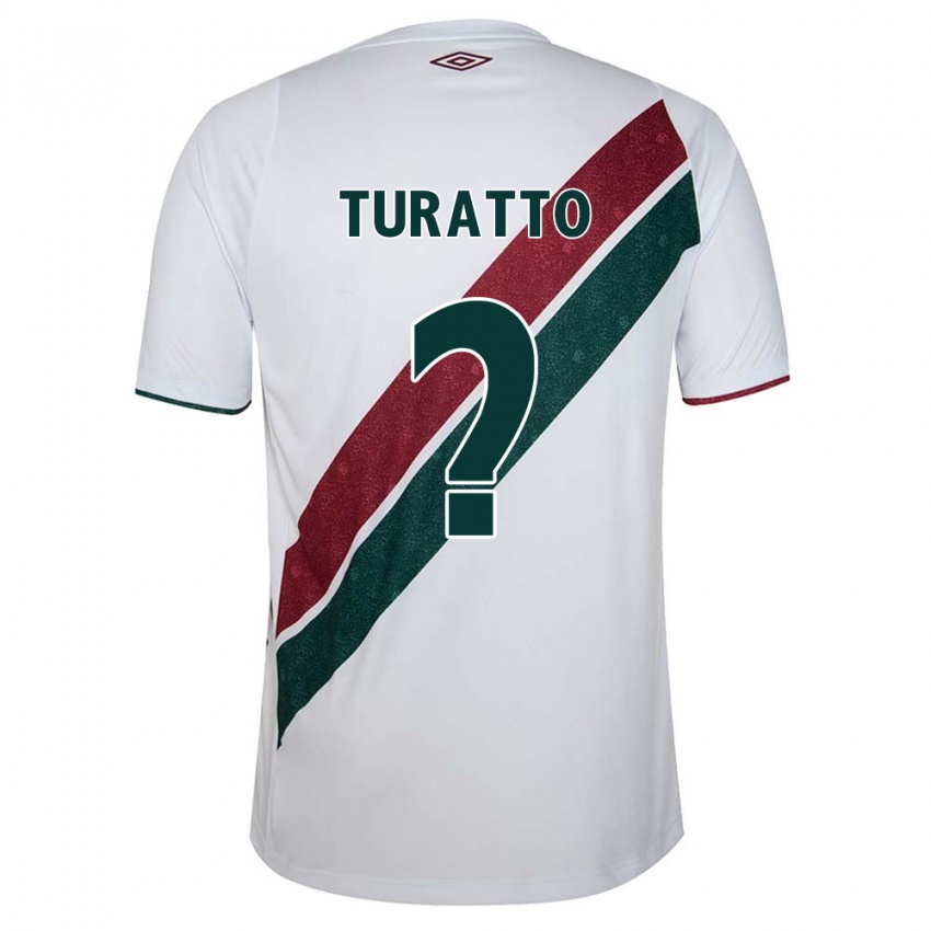 Kinder Luiz Turatto #0 Weiß Grün Kastanienbraun Auswärtstrikot Trikot 2024/25 T-Shirt