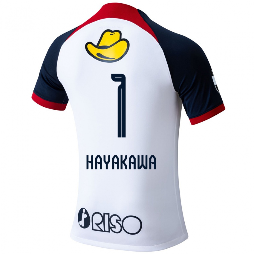 Kinder Tomoki Hayakawa #1 Weiß Blau Rot Auswärtstrikot Trikot 2024/25 T-Shirt