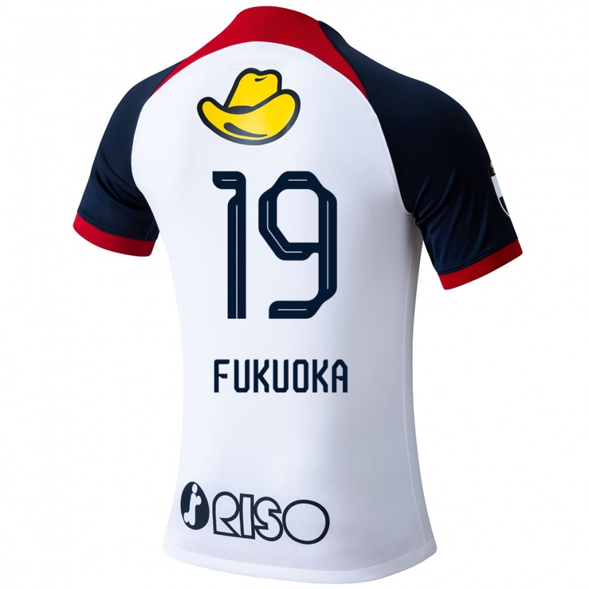 Kinder Yuwa Fukuoka #19 Weiß Blau Rot Auswärtstrikot Trikot 2024/25 T-Shirt