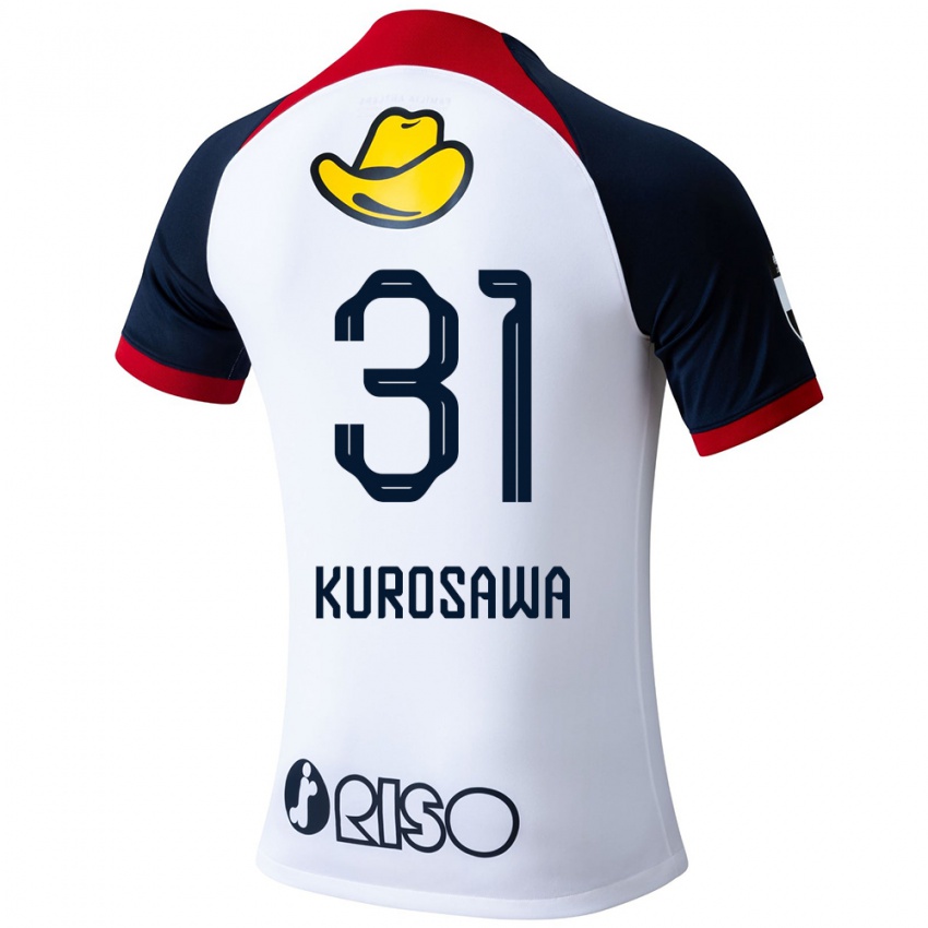 Kinder Shoei Kurosawa #31 Weiß Blau Rot Auswärtstrikot Trikot 2024/25 T-Shirt