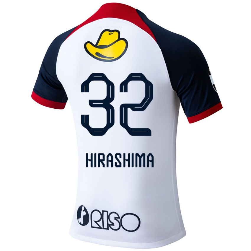 Kinder Daigo Hirashima #32 Weiß Blau Rot Auswärtstrikot Trikot 2024/25 T-Shirt