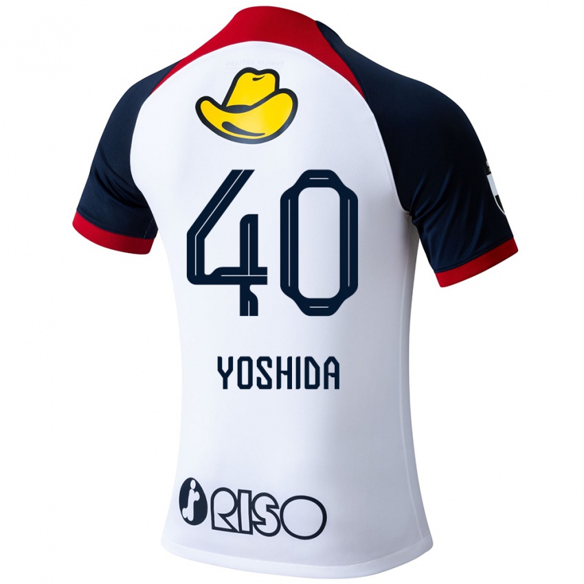 Kinder Minato Yoshida #40 Weiß Blau Rot Auswärtstrikot Trikot 2024/25 T-Shirt