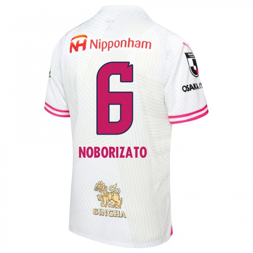 Kinder Kyohei Noborizato #6 Weiß Rosa Auswärtstrikot Trikot 2024/25 T-Shirt