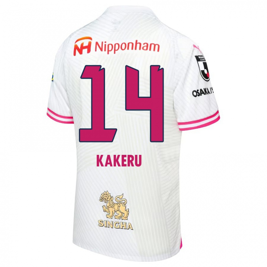 Kinder Kakeru Funaki #14 Weiß Rosa Auswärtstrikot Trikot 2024/25 T-Shirt