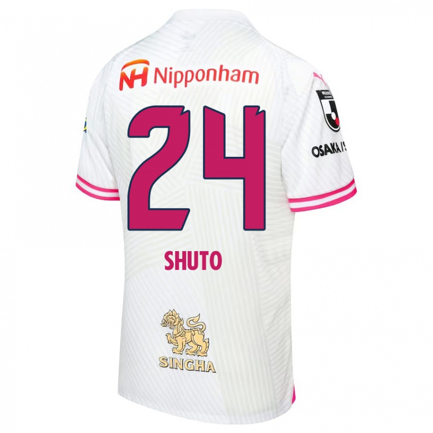 Kinder Nozomi Shuto #24 Weiß Rosa Auswärtstrikot Trikot 2024/25 T-Shirt