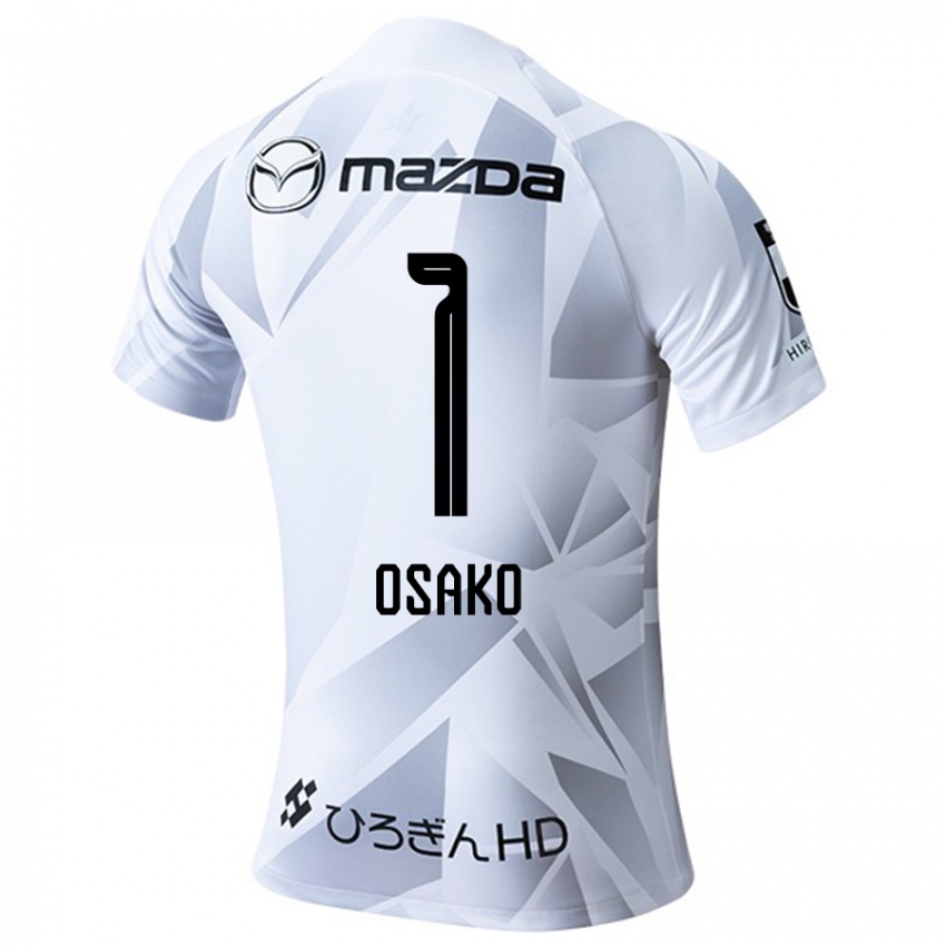 Kinder Keisuke Osako #1 Weiß Grau Schwarz Auswärtstrikot Trikot 2024/25 T-Shirt