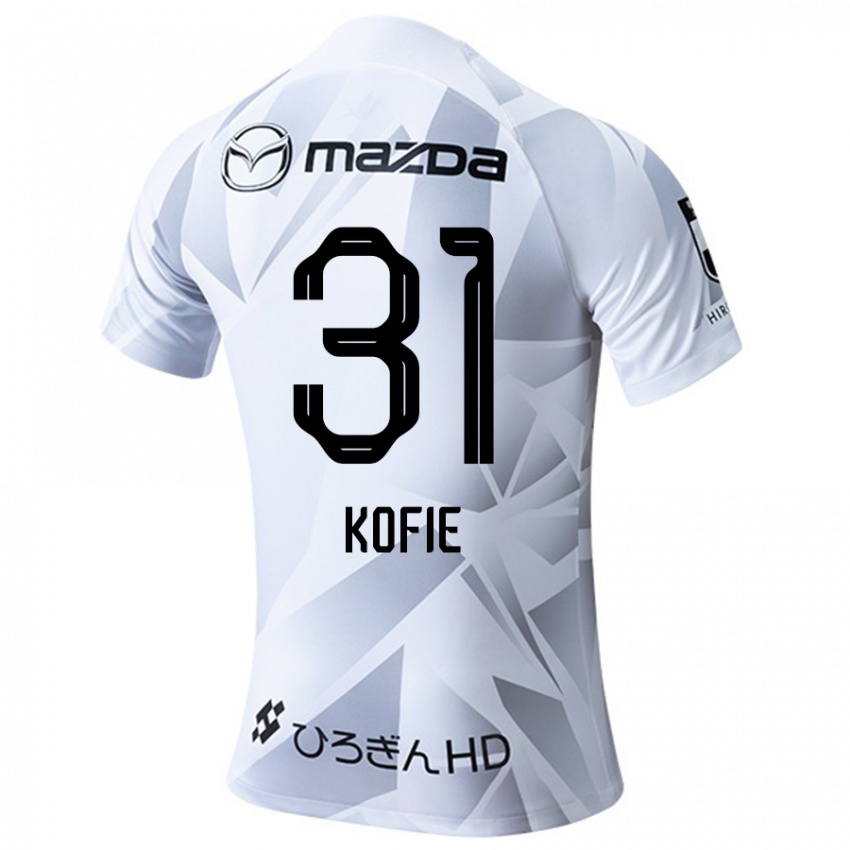 Kinder Shota Kofie #31 Weiß Grau Schwarz Auswärtstrikot Trikot 2024/25 T-Shirt