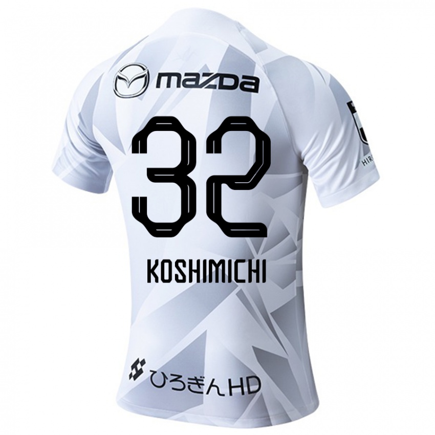 Kinder Sota Koshimichi #32 Weiß Grau Schwarz Auswärtstrikot Trikot 2024/25 T-Shirt