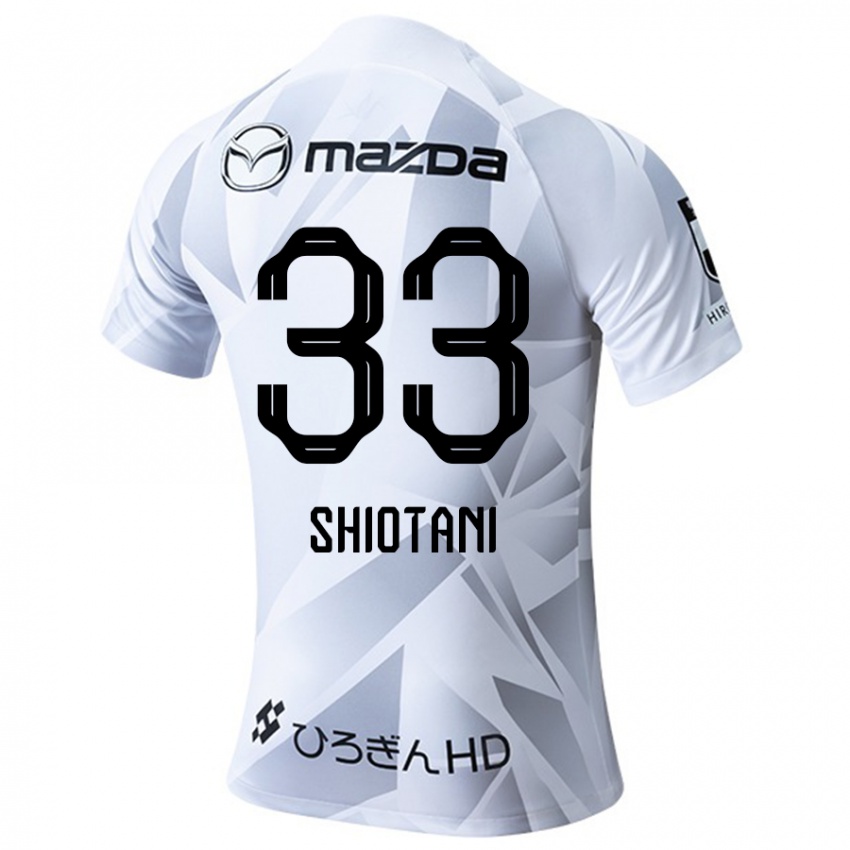 Kinder Tsukasa Shiotani #33 Weiß Grau Schwarz Auswärtstrikot Trikot 2024/25 T-Shirt