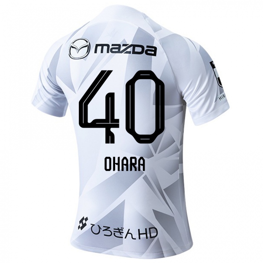 Kinder Motoki Ohara #40 Weiß Grau Schwarz Auswärtstrikot Trikot 2024/25 T-Shirt