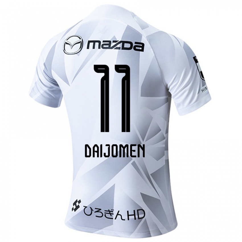 Kinder Arashi Daijomen #11 Weiß Grau Schwarz Auswärtstrikot Trikot 2024/25 T-Shirt