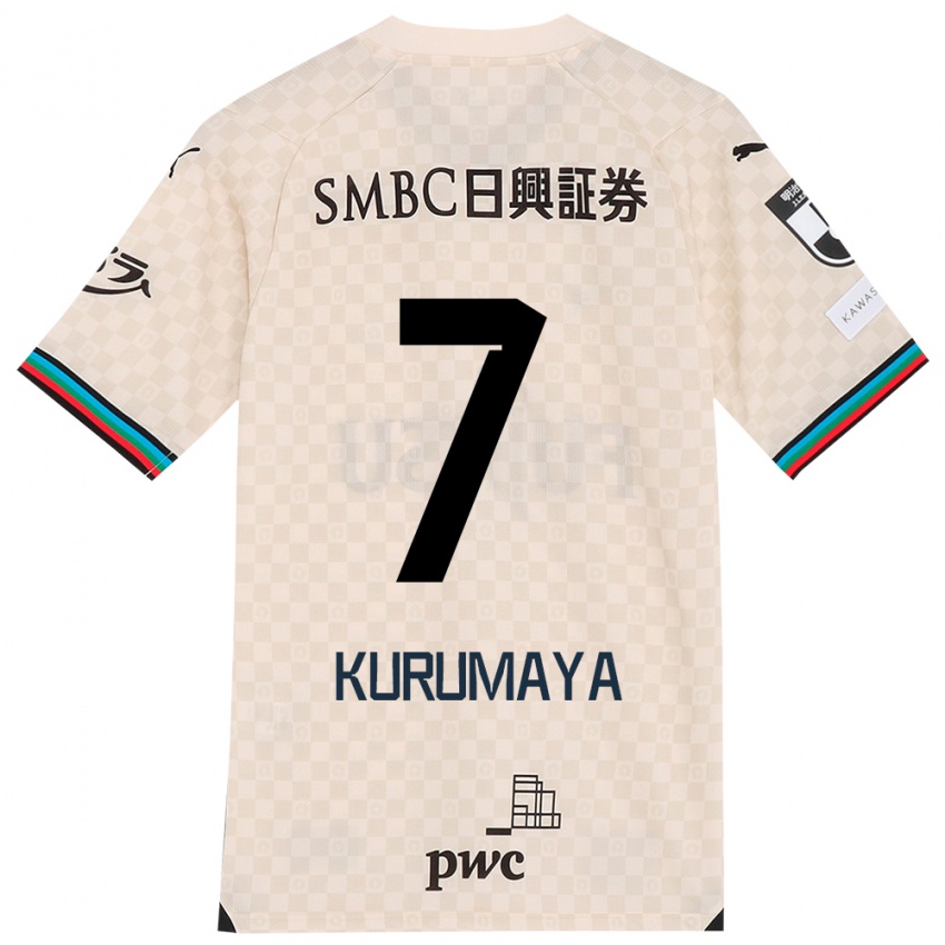 Kinder Shintaro Kurumaya #7 Weiß Grau Auswärtstrikot Trikot 2024/25 T-Shirt