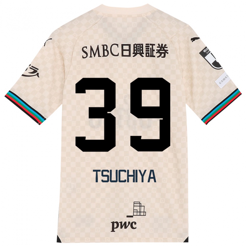 Kinder Kaito Tsuchiya #39 Weiß Grau Auswärtstrikot Trikot 2024/25 T-Shirt