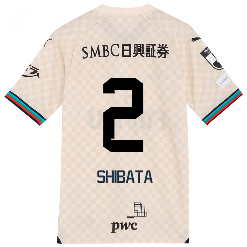 Kinder Shotaro Shibata #2 Weiß Grau Auswärtstrikot Trikot 2024/25 T-Shirt