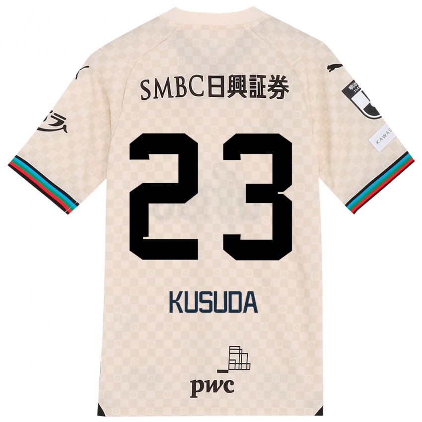 Kinder Haruki Kusuda #23 Weiß Grau Auswärtstrikot Trikot 2024/25 T-Shirt