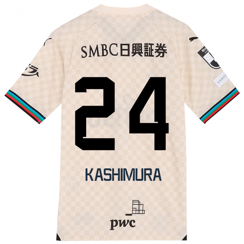 Kinder Ryota Kashimura #24 Weiß Grau Auswärtstrikot Trikot 2024/25 T-Shirt