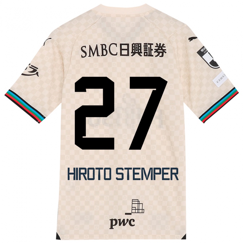 Kinder Luka Hiroto Stemper #27 Weiß Grau Auswärtstrikot Trikot 2024/25 T-Shirt