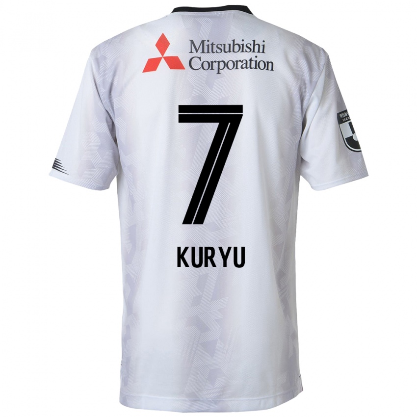 Kinder Kuryu Matsuki #7 Weiß Schwarz Auswärtstrikot Trikot 2024/25 T-Shirt