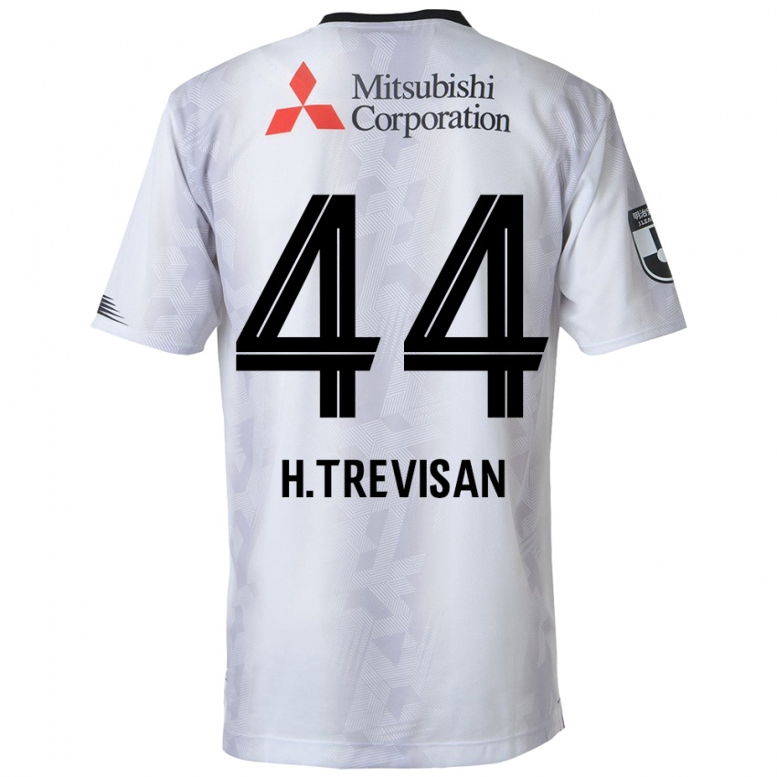 Kinder Henrique Trevisan #44 Weiß Schwarz Auswärtstrikot Trikot 2024/25 T-Shirt