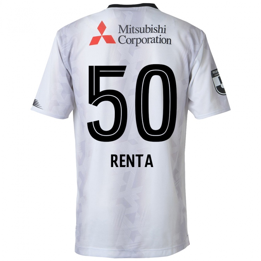 Kinder Renta Higashi #50 Weiß Schwarz Auswärtstrikot Trikot 2024/25 T-Shirt