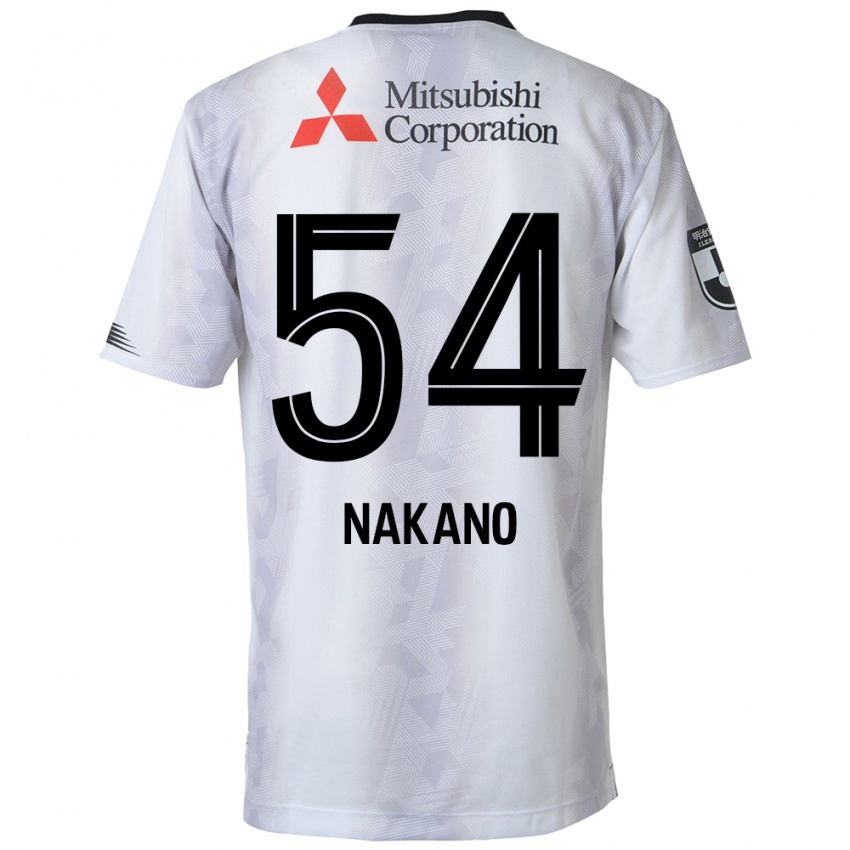 Kinder Yui Nakano #54 Weiß Schwarz Auswärtstrikot Trikot 2024/25 T-Shirt