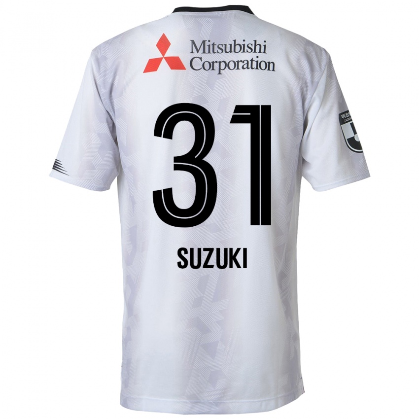 Kinder Kaede Suzuki #31 Weiß Schwarz Auswärtstrikot Trikot 2024/25 T-Shirt