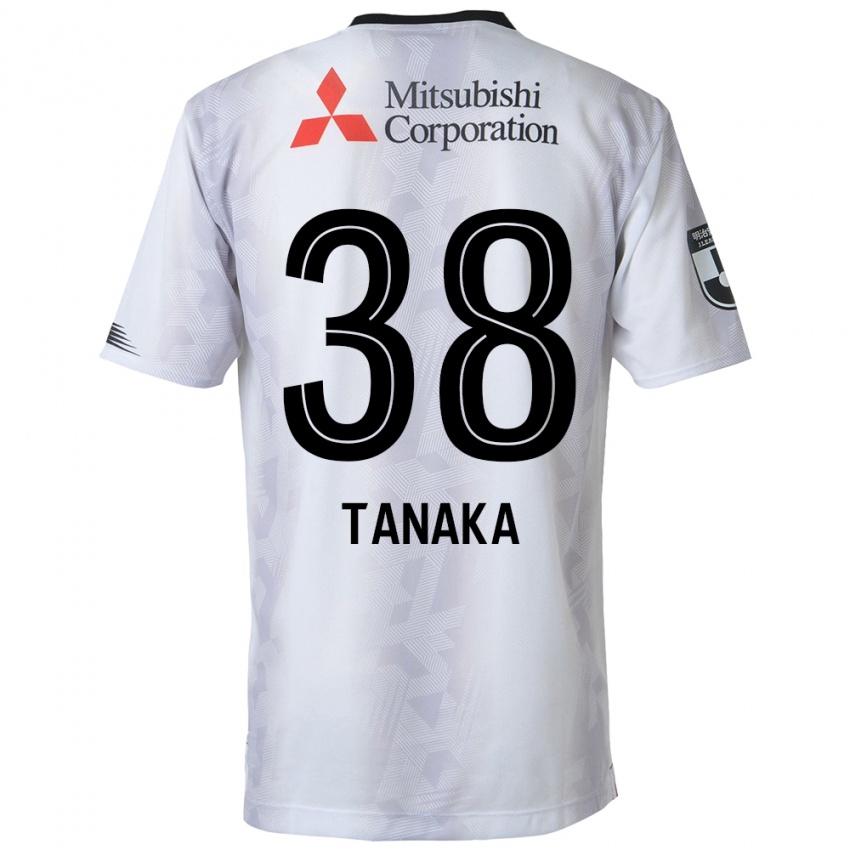 Kinder Kio Tanaka #38 Weiß Schwarz Auswärtstrikot Trikot 2024/25 T-Shirt