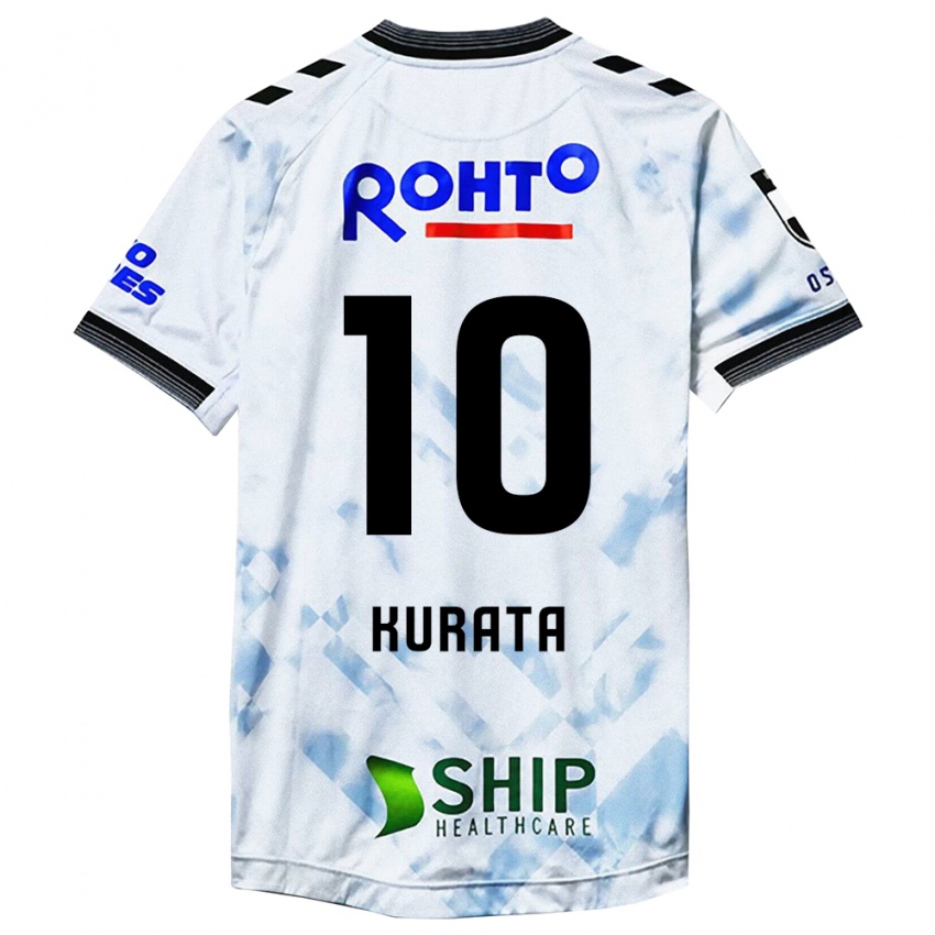 Kinder Shu Kurata #10 Weiß Schwarz Auswärtstrikot Trikot 2024/25 T-Shirt