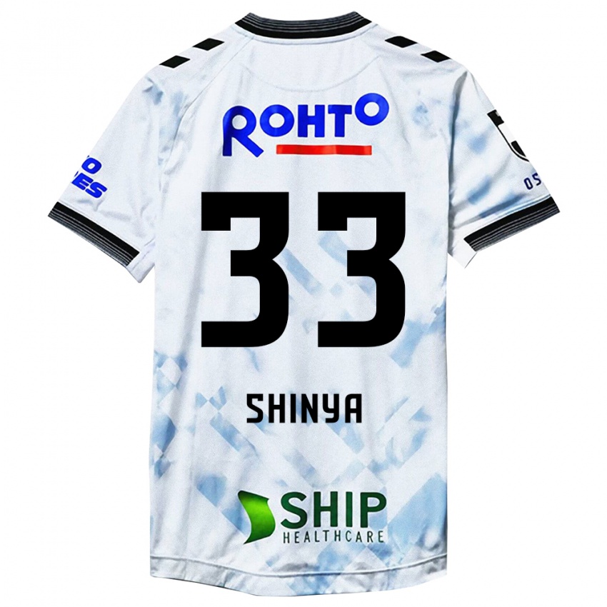 Kinder Shinya Nakano #33 Weiß Schwarz Auswärtstrikot Trikot 2024/25 T-Shirt