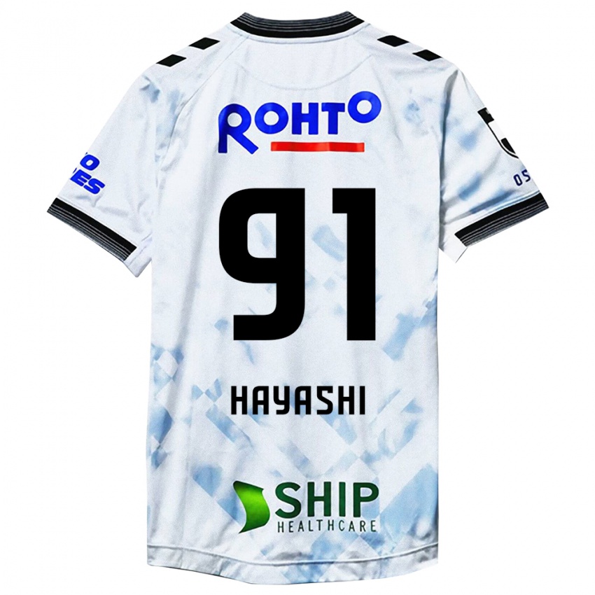 Kinder Daichi Hayashi #91 Weiß Schwarz Auswärtstrikot Trikot 2024/25 T-Shirt