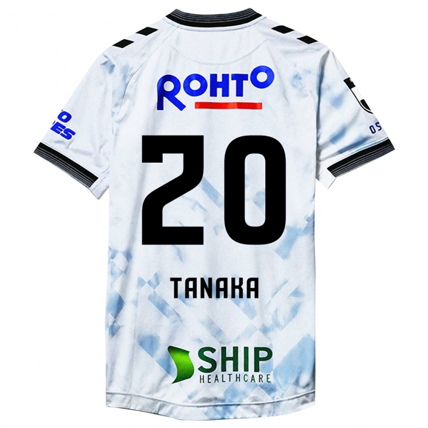 Kinder Hyoga Tanaka #20 Weiß Schwarz Auswärtstrikot Trikot 2024/25 T-Shirt