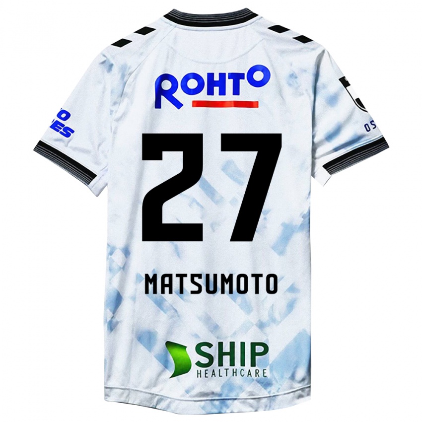 Kinder Kensaku Matsumoto #27 Weiß Schwarz Auswärtstrikot Trikot 2024/25 T-Shirt