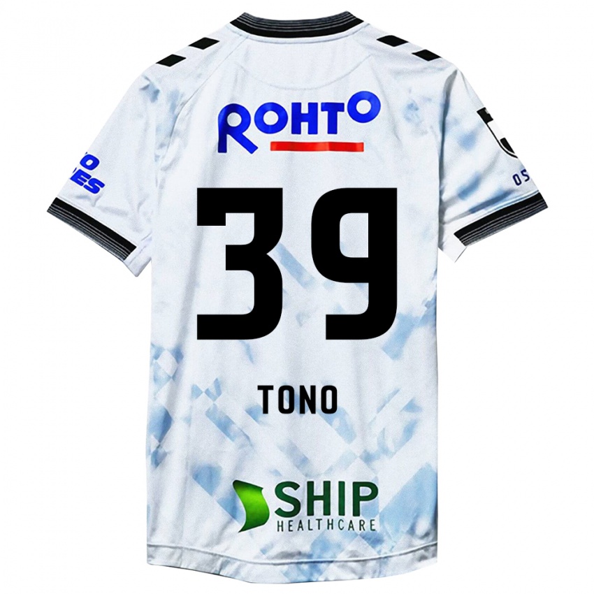 Kinder Taiki Tono #39 Weiß Schwarz Auswärtstrikot Trikot 2024/25 T-Shirt