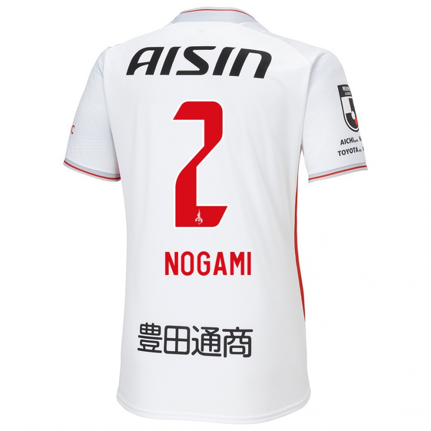 Kinder Yuki Nogami #2 Weiß Gelb Rot Auswärtstrikot Trikot 2024/25 T-Shirt