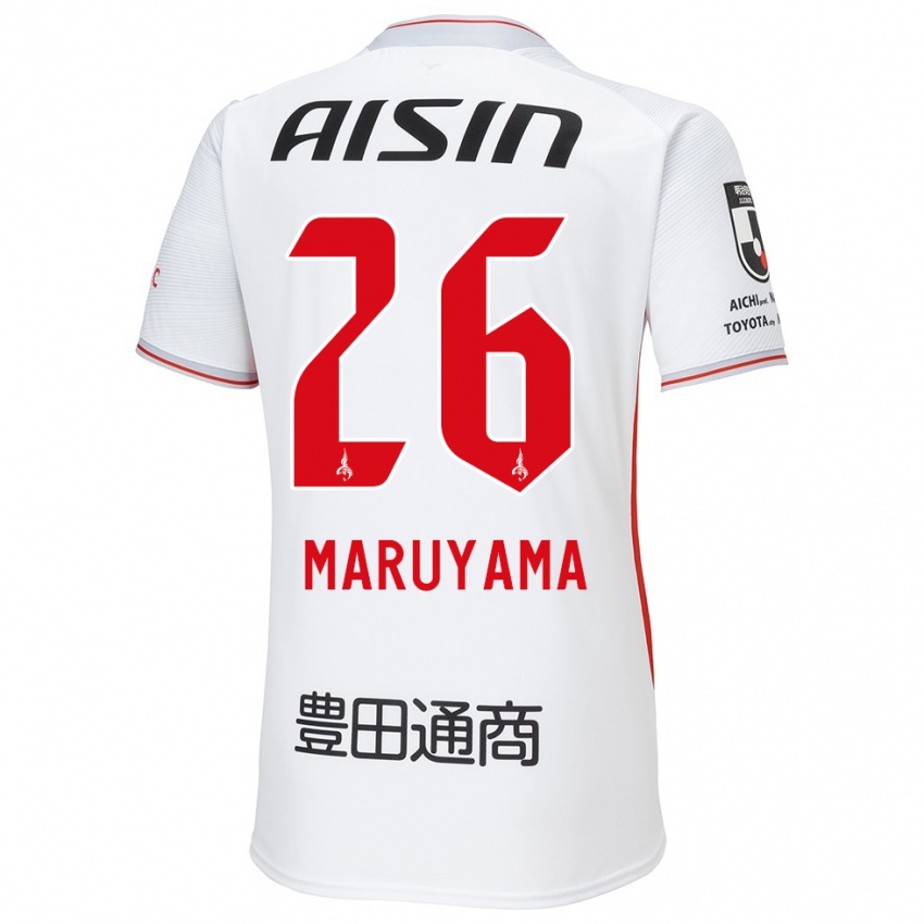 Kinder Serato Maruyama #26 Weiß Gelb Rot Auswärtstrikot Trikot 2024/25 T-Shirt