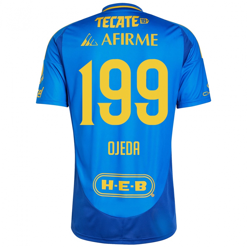 Kinder Diego Ojeda #199 Blau Gelb Auswärtstrikot Trikot 2024/25 T-Shirt