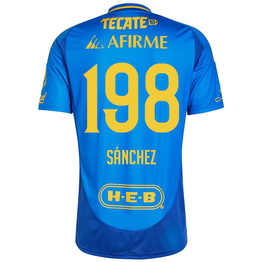 Kinder Diego Sánchez #198 Blau Gelb Auswärtstrikot Trikot 2024/25 T-Shirt