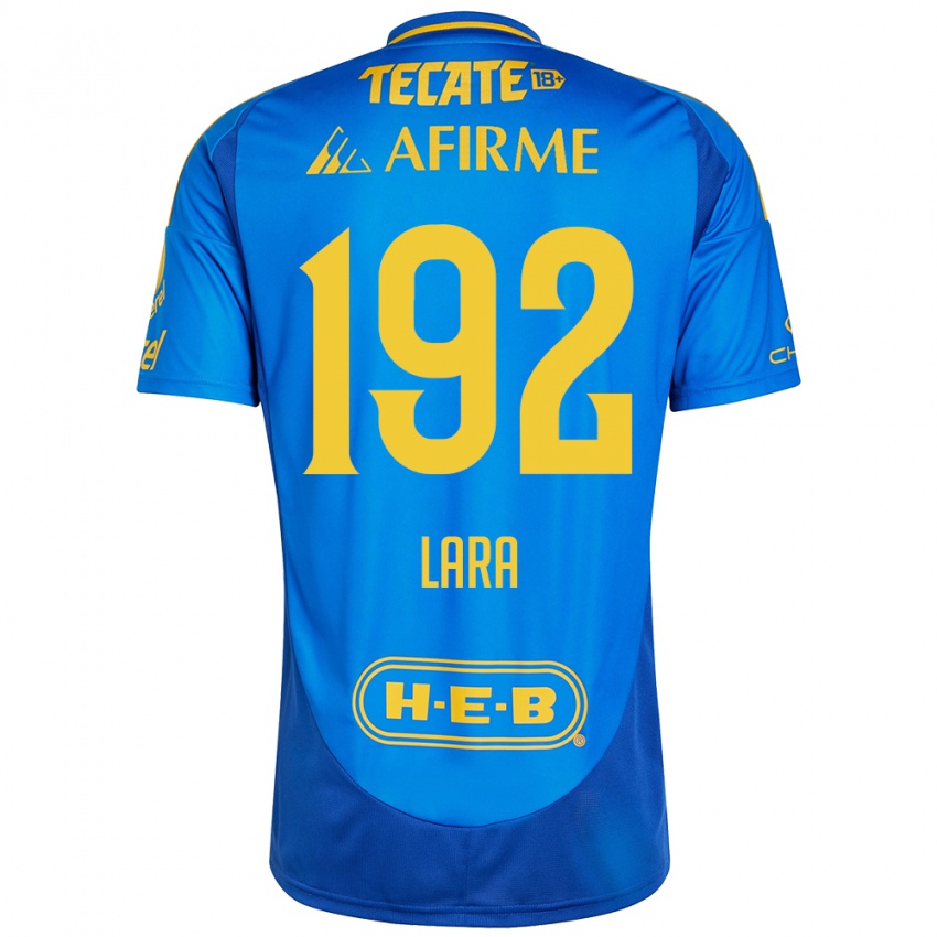 Kinder Miguel Lara #192 Blau Gelb Auswärtstrikot Trikot 2024/25 T-Shirt