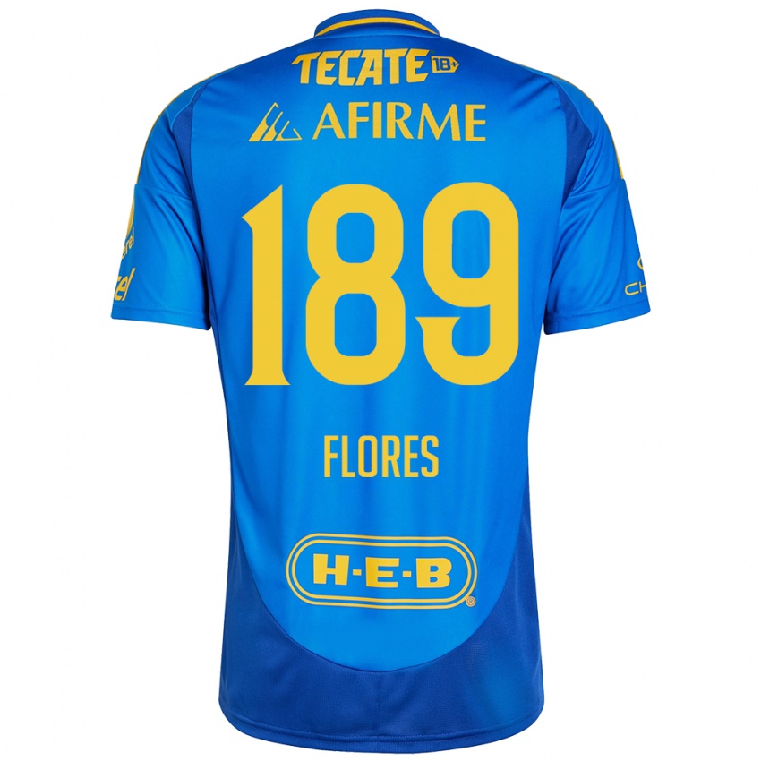 Kinder Rolando Flores #189 Blau Gelb Auswärtstrikot Trikot 2024/25 T-Shirt