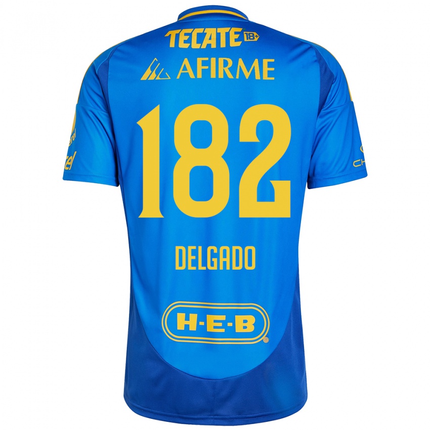 Kinder Arturo Delgado #182 Blau Gelb Auswärtstrikot Trikot 2024/25 T-Shirt