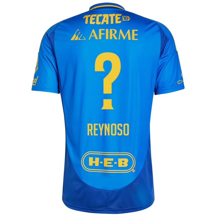 Kinder Omar Reynoso #0 Blau Gelb Auswärtstrikot Trikot 2024/25 T-Shirt